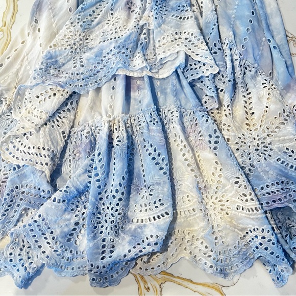 Young Fabulous and Broke Costa Blue Tie Dye Maxi Dress - Picture 8 of 9